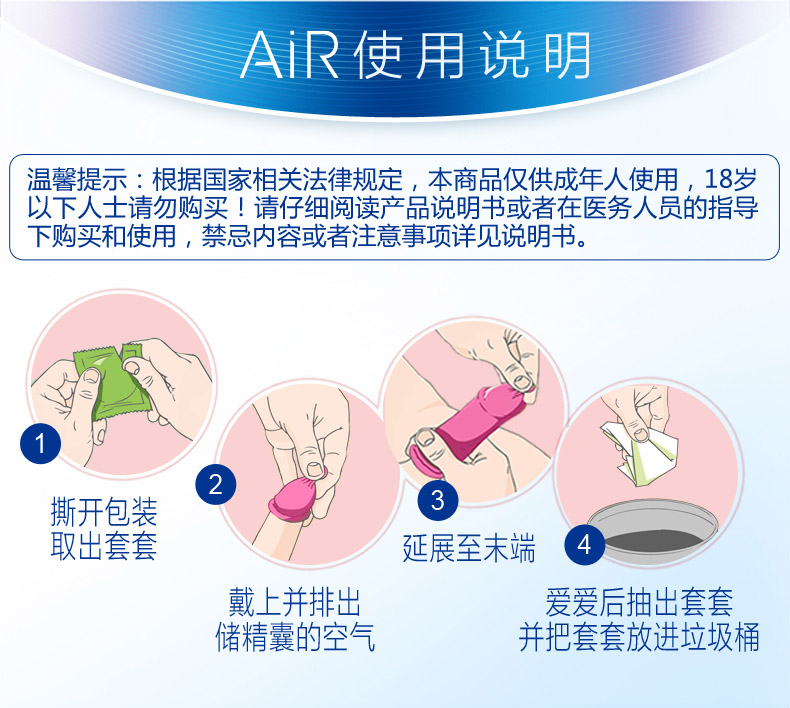 杜蕾斯至薄幻隐 成人用品 避孕套使用说明详情图15